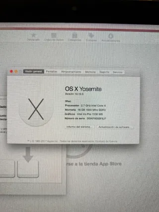 iMac 27 Apple i5 2.7GHz 16GB RAM
