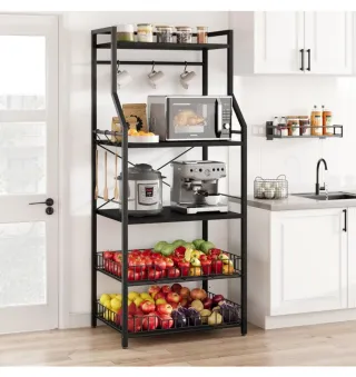 Estantería Cocina Negra Metálica