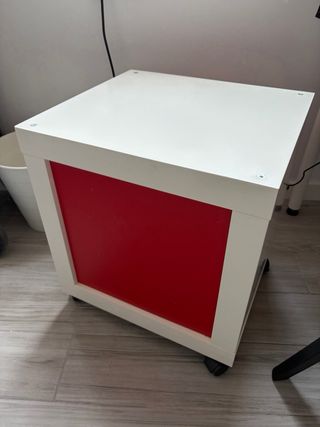 Cajonera 2 cajones roja y blanca