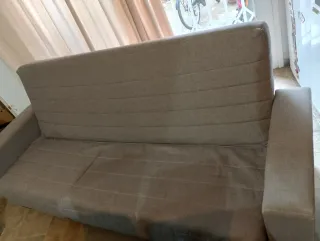 Sofá Cama Nuevo Tela Beige/Gris