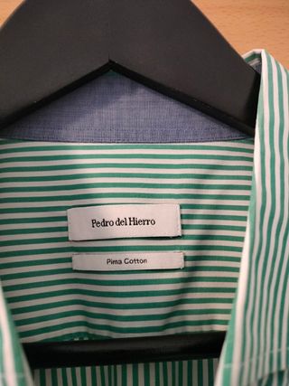 Camisa Pedro del Hierro Rayas Verde/Blanco