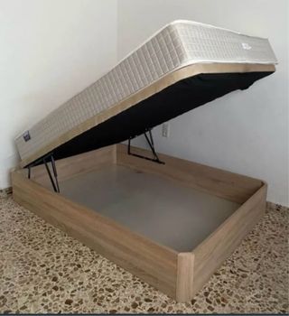 Canapé abatible madera y tela