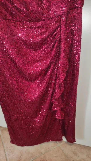 Vestito Ever Pretty pailettes bordeaux