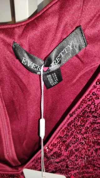 Vestito Ever Pretty pailettes bordeaux
