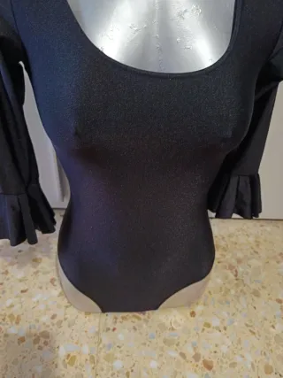 Body manga larga mujer negro