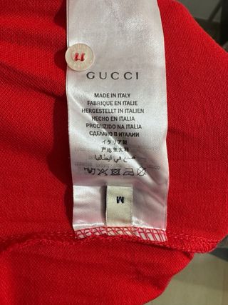 Polo Gucci Rojo Talla M Made in Italy