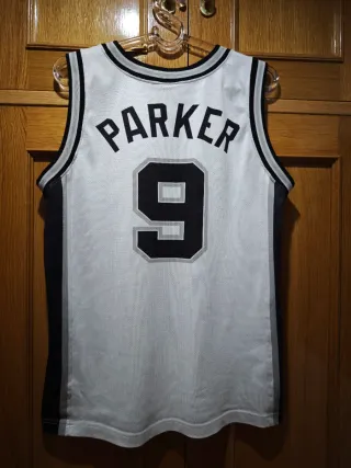 Camiseta oficial Champion, T. Parker #9, Spurs'03