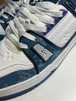 Zapatillas Louis Vuitton Trainer Azules y Blancas