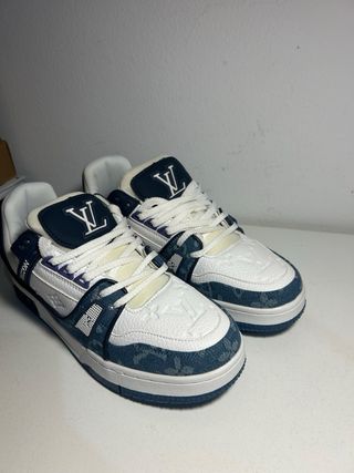 Zapatillas Louis Vuitton Trainer Azules y Blancas