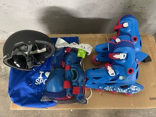 Pack Patines Oxelo Talla 34-36 + Cascos/Protección