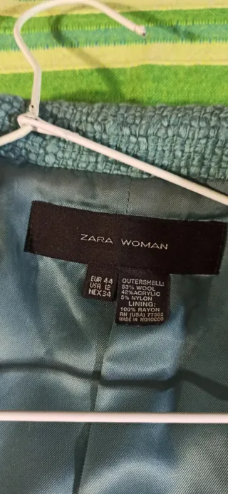 Americana vestir azul verdoso