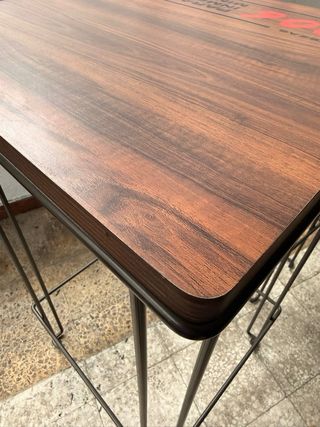 Mesa alta madera y metal