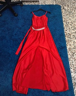 Vestido rojo para Mujer largo con abertura