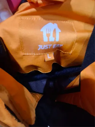 Chaqueta Impermeable repartidor Just Eat Talla L