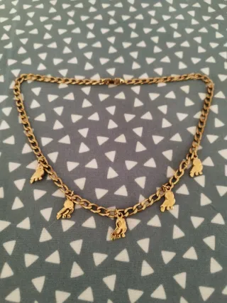 Collar tipo cadena bañado en oro