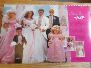 Set regalo Barbie Matrimonio Midge anni '90 vintage