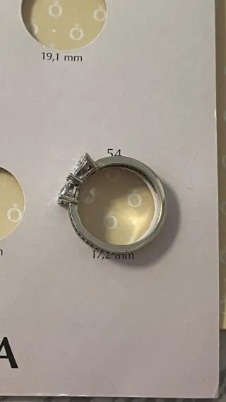 Anillo Pandora Lazo Blanco Plata