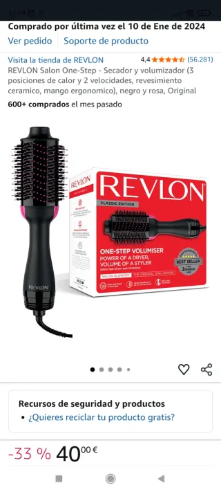 Plancha y secador Revlon Rowenta