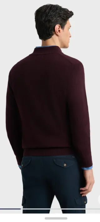 Jersey Burdeos con cremallera