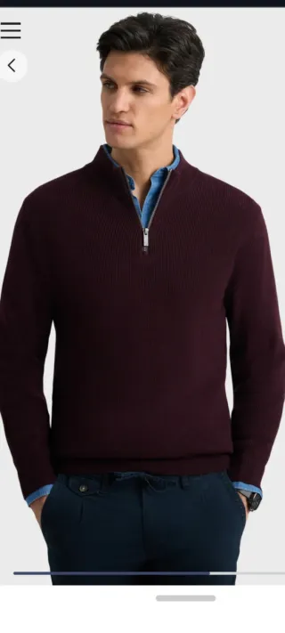 Jersey Burdeos con cremallera