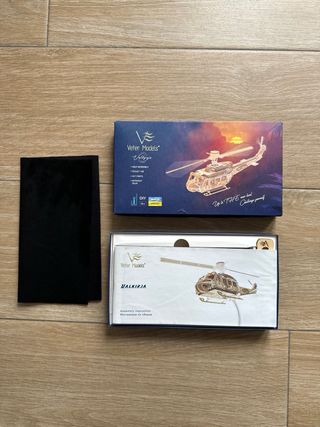 Maqueta Helicóptero Madera Veter Models Premium