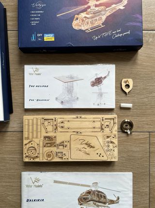 Maqueta Helicóptero Madera Veter Models Premium