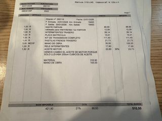 Yamaha MT-125|  2021  | Mantenimiento y ITV al día