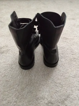 Botines piel Massimo Dutti negros