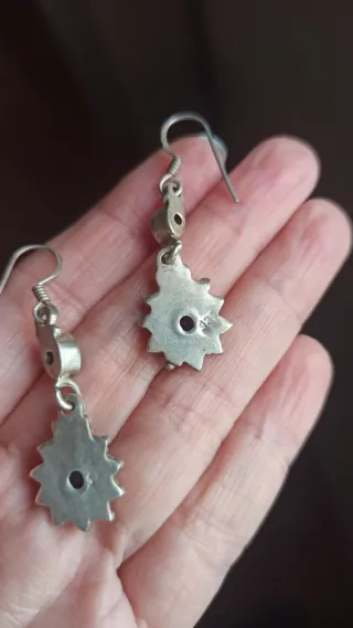 Pendientes Plata Ley Amatistas Moradas