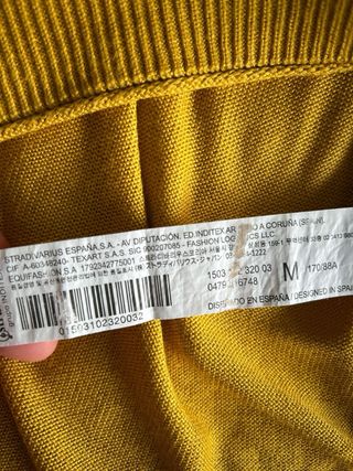 Jersey Stradivarius color mostaza, mujer Talla M