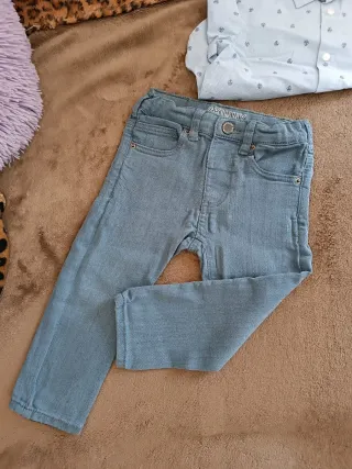 Pantaloni Zara bimbo azzurri skinny