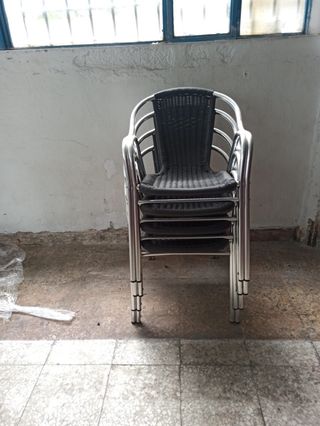 Sillas de jardín apilables aluminio