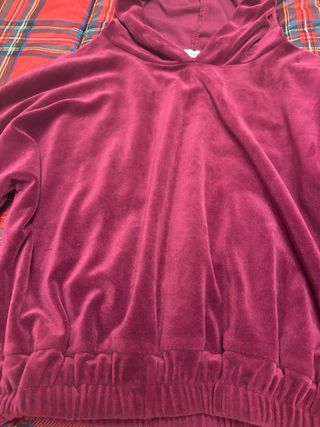 Felpa viola in ciniglia