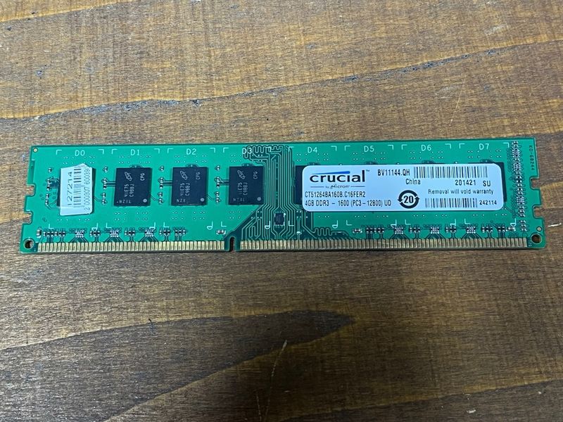 Memoria RAM Crucial 4GB DDR3-1600