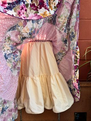 Traje de flamenca rosa con lunares