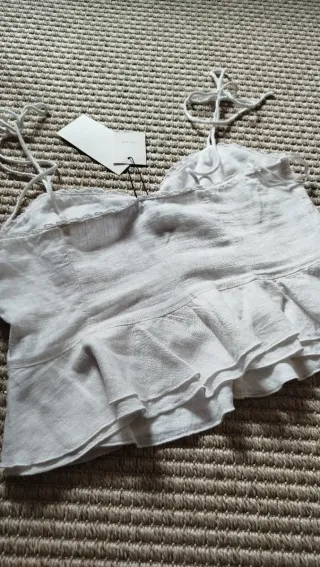 Top de lino Zara nuevo con etiqueta