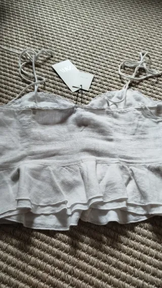 Top de lino Zara nuevo con etiqueta