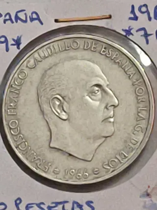 100 Pesetas Plata Franco 1966