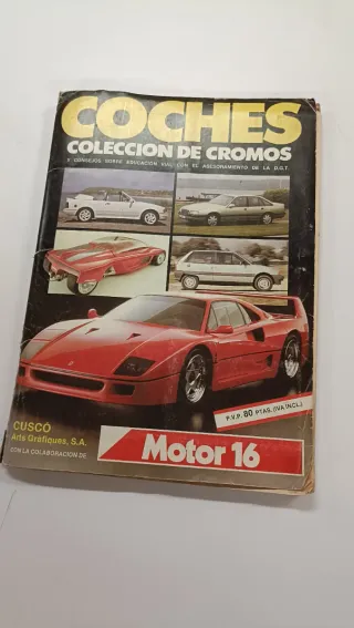 Album Cromos Motor 16 Coches Coleccion