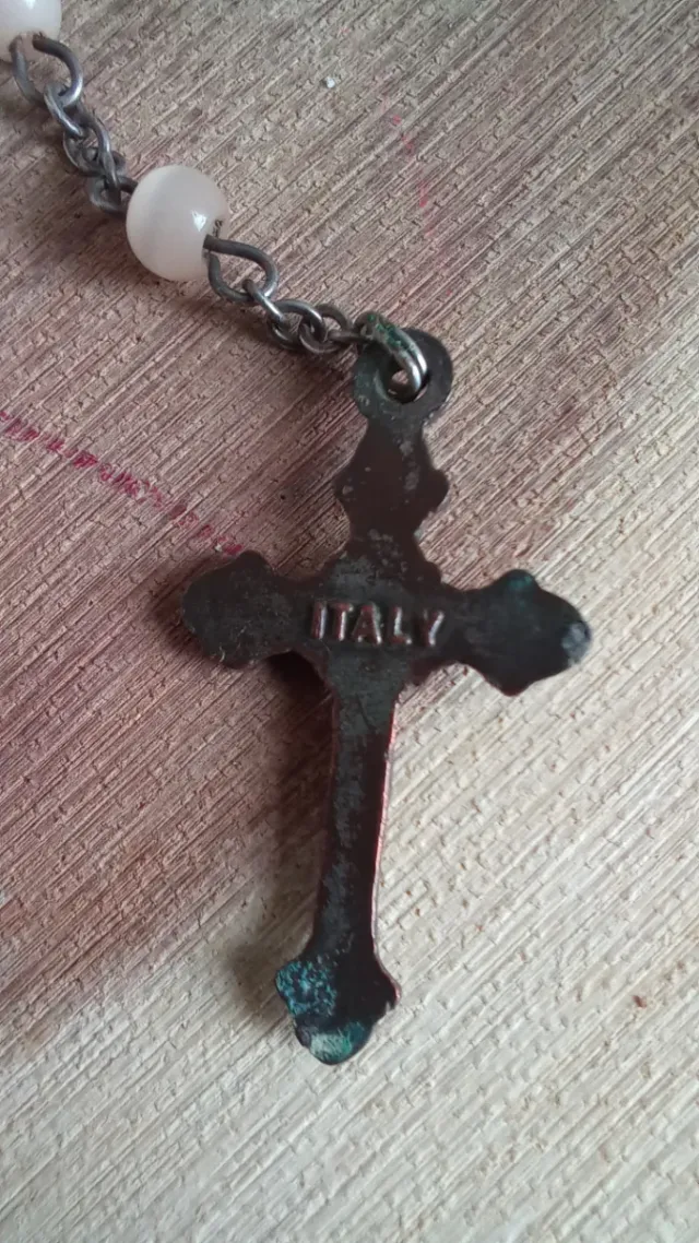 Antiguo Rosario corazón de jesus Jesús 35 ctm naca