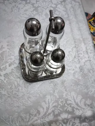 Mepra Oliera Porta Condimenti Acciaio Vetro