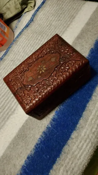 Caja joyero de palisandro vintage