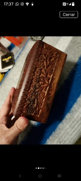 Caja joyero de palisandro vintage