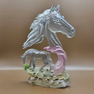 Escultura Caballo con Piedras Naturales Artesanal