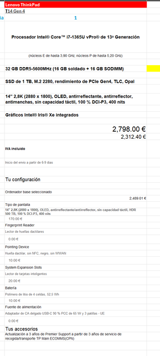 Lenovo ThinkPad T14 Gen 4 i7/32GB RAM/1TB SSD