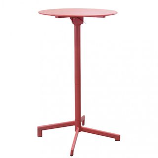 Tavolino Outdoor Bar Acciaio Rosso Corallo 102 Cm