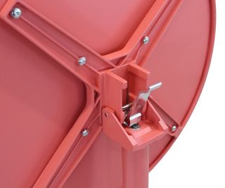 Tavolino Outdoor Bar Acciaio Rosso Corallo 102 Cm