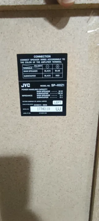 Equipo de música JVC CD-R/RW