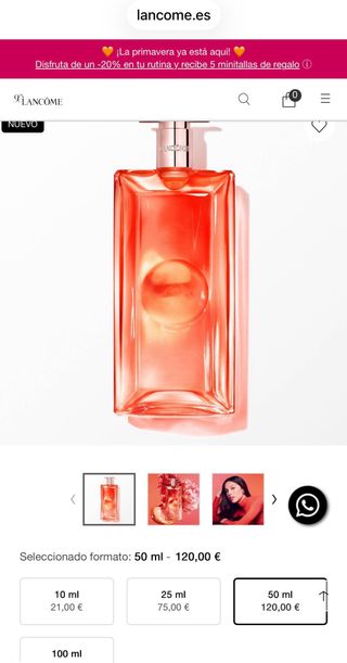 IDÔLE PEACH’N ROSES PERFUME MUJER 50ml