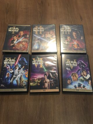 Pack 6 DVDs Star Wars Precintados